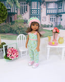 Meadowsoft - romper, hat, socks & shoes for Little Darling Doll or 33cm BJD