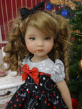 Merriest Christmas - dress, tights & shoes for Little Darling Doll or other 33cm BJD