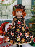 Merry Owls - dress, hat, tights & shoes for Little Darling Doll or 33cm BJD
