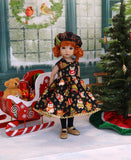 Merry Owls - dress, hat, tights & shoes for Little Darling Doll or 33cm BJD
