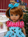 Merry & Bright - dress, tights & shoes for Little Darling Doll or other 33cm BJD