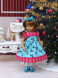 Merry & Bright - dress, tights & shoes for Little Darling Doll or other 33cm BJD