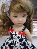 Mickey Fan - dress & sandals for Little Darling Doll or 33cm BJD