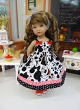 Mickey Fan - dress & sandals for Little Darling Doll or 33cm BJD
