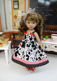Mickey Fan - dress & sandals for Little Darling Doll or 33cm BJD