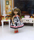 Mickey Fan - dress & sandals for Little Darling Doll or 33cm BJD