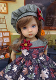 Midnight Autumn - dress, hat, tights & shoes for Little Darling Doll or 33cm BJD