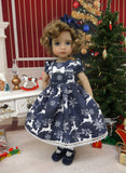 Midnight Reindeer - dress, tights & shoes for Little Darling Doll or other 33cm BJD