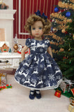 Midnight Reindeer - dress, tights & shoes for Little Darling Doll or other 33cm BJD