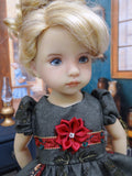 Midwinter Blooms - dress, tights & shoes for Little Darling Doll or other 33cm BJD