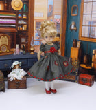 Midwinter Blooms - dress, tights & shoes for Little Darling Doll or other 33cm BJD