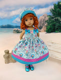 Mini Mermaid - dress, hat, tights & shoes for Little Darling Doll or 33cm BJD