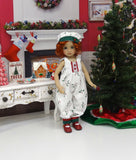 Miss Holly - romper, jacket, hat, socks & shoes for Little Darling Doll or 33cm BJD