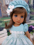 Misty Meadow - dress, hat, tights & shoes for Little Darling Doll or 33cm BJD