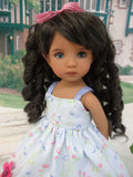 Morning Meadow - dress, tights & shoes for Little Darling Doll or 33cm BJD