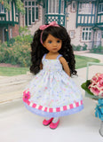 Morning Meadow - dress, tights & shoes for Little Darling Doll or 33cm BJD