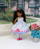 Morning Meadow - dress, tights & shoes for Little Darling Doll or 33cm BJD