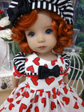 My Heart - dress, hat, socks & shoes for Little Darling Doll or 33cm BJD
