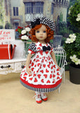 My Heart - dress, hat, socks & shoes for Little Darling Doll or 33cm BJD