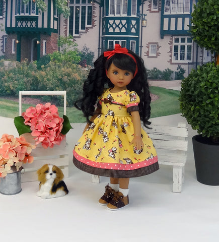 New Puppy - dress, socks & shoes for Little Darling Doll or 33cm BJD