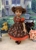 October Bouquet - dress, tights & shoes for Little Darling Doll or 33cm BJD