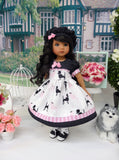 Pair of Poodles - dress, hat, socks & shoes for Little Darling Doll or 33cm BJD