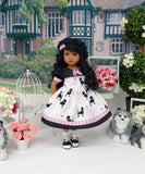 Pair of Poodles - dress, hat, socks & shoes for Little Darling Doll or 33cm BJD