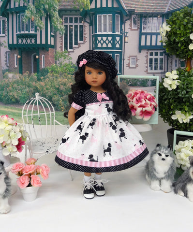 Pair of Poodles - dress, hat, socks & shoes for Little Darling Doll or 33cm BJD