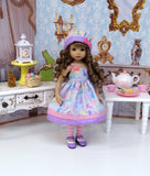 Pastel Easter - dress, hat, tights & shoes for Little Darling Doll or 33cm BJD