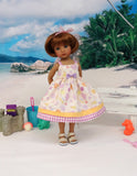 Pastel Seashells - dress & sandals for Little Darling Doll or 33cm BJD