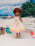 Pastel Seashells - dress & sandals for Little Darling Doll or 33cm BJD