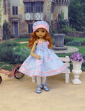 Pastel Wildflowers - dress, hat, tights & shoes for Little Darling Doll or other 33cm BJD