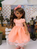 Peaches & Cream - dress, slip, tights & shoes for Little Darling Doll or 33cm BJD