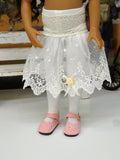 Peaches & Cream - dress, slip, tights & shoes for Little Darling Doll or 33cm BJD