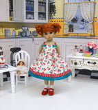 Pie Cherry - dress, socks & shoes for Little Darling Doll or 33cm BJD