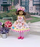 Pink Airstream - dress, hat, tights & shoes for Little Darling Doll or 33cm BJD