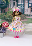 Pink Airstream - dress, hat, tights & shoes for Little Darling Doll or 33cm BJD