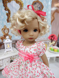 Pink Carnation - dress, tights & shoes for Little Darling Doll or other 33cm BJD