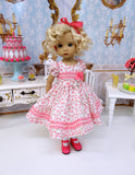 Pink Carnation - dress, tights & shoes for Little Darling Doll or other 33cm BJD