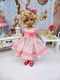 Pink Carnation - dress, tights & shoes for Little Darling Doll or other 33cm BJD