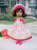 Pink Unicorn - dress, hat, tights & shoes for Little Darling Doll or 33cm BJD