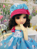 Playful Elephant - dress, hat, tights & shoes for Little Darling Doll or other 33cm BJD