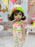 Playful Owl - romper, hat, socks & shoes for Little Darling Doll or 33cm BJD