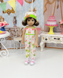 Playful Owl - romper, hat, socks & shoes for Little Darling Doll or 33cm BJD