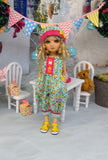 Playful Spring - romper, hat & sandals for Little Darling Doll or 33cm BJD