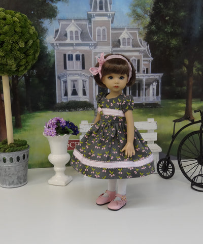 Plum Perfect - dress, tights & shoes for Little Darling Doll or other 33cm BJD