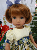 Poinsettia Beauty - dress, tights & shoes for Little Darling Doll or 33cm BJD
