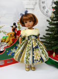 Poinsettia Beauty - dress, tights & shoes for Little Darling Doll or 33cm BJD