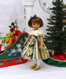 Poinsettia Beauty - dress, tights & shoes for Little Darling Doll or 33cm BJD