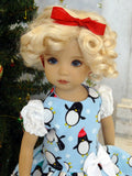 Polar Penguins - dress, tights & shoes for Little Darling Doll or 33cm BJD